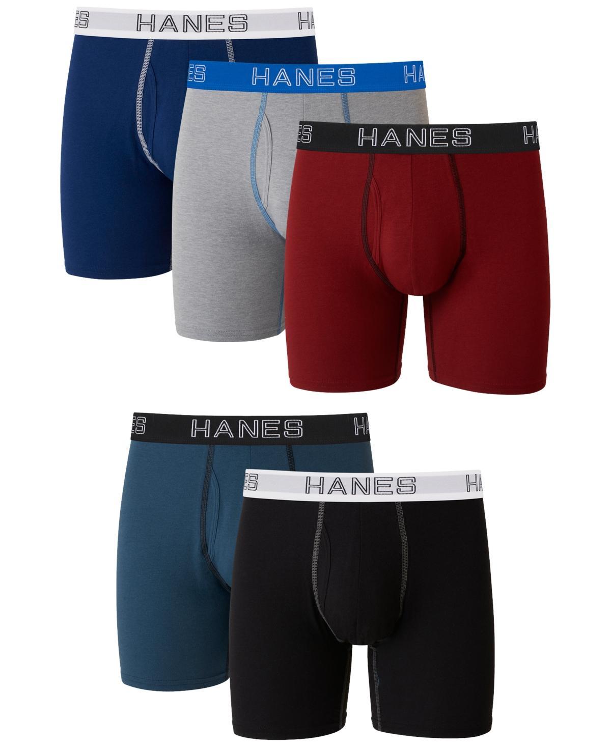 Mens Hanes Ultimate 5-Pack Stretch Boxer Brief Multicolor Product Image