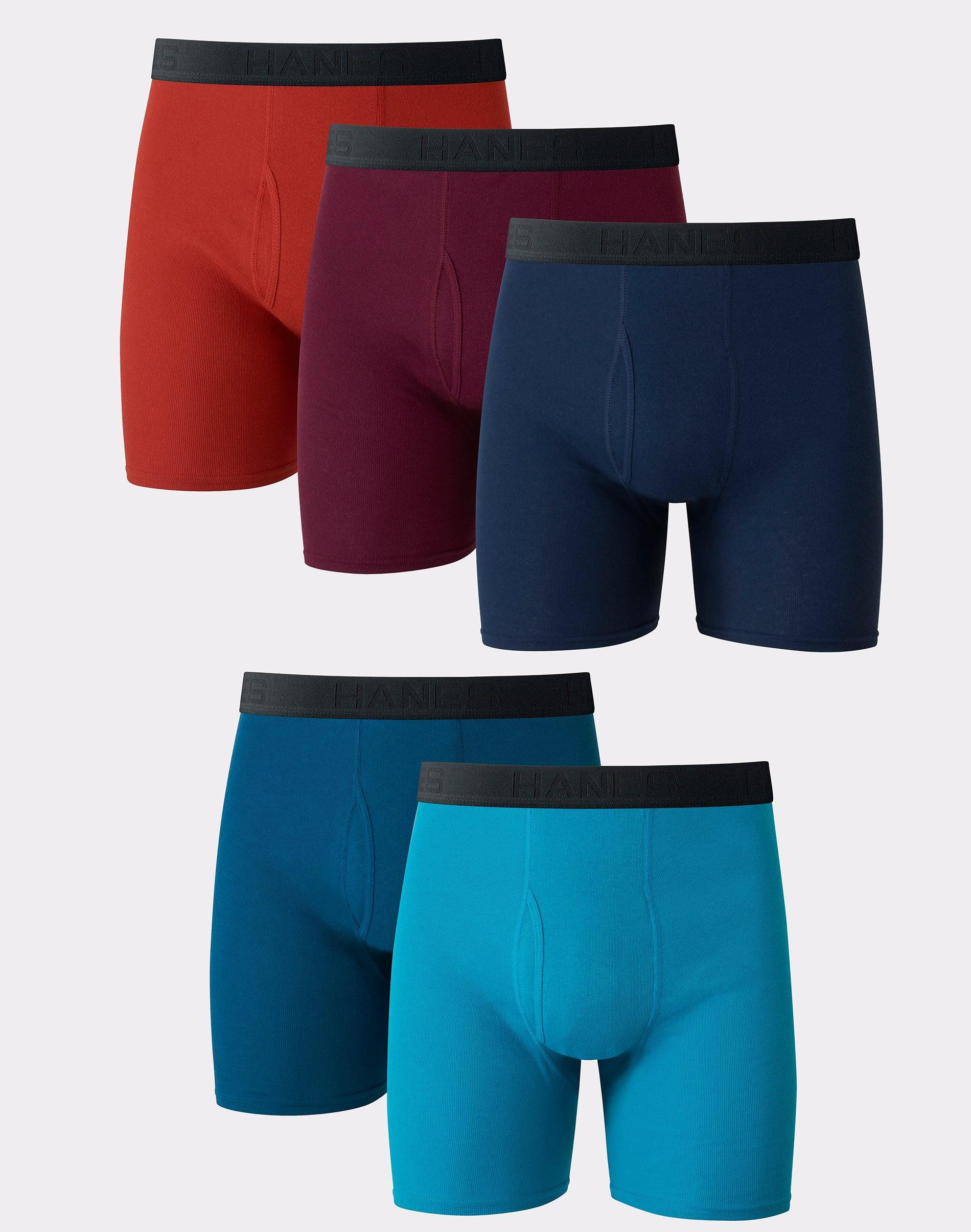 Mens Hanes Ultimate 5-pack Exposed Waistband Boxer Brief Product Image