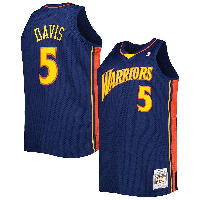 Mens Mitchell & Ness Baron Davis Navy Golden State Warriors Big and Tall Hardwood Classics 2006-07 Swingman Jersey - Navy Product Image