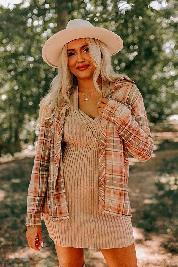 Come Pick Me Up Flannel in Blush Product Image