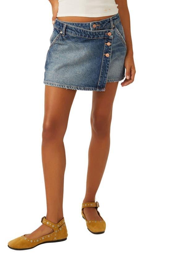 Wynne Denim Skirt In Blue Product Image