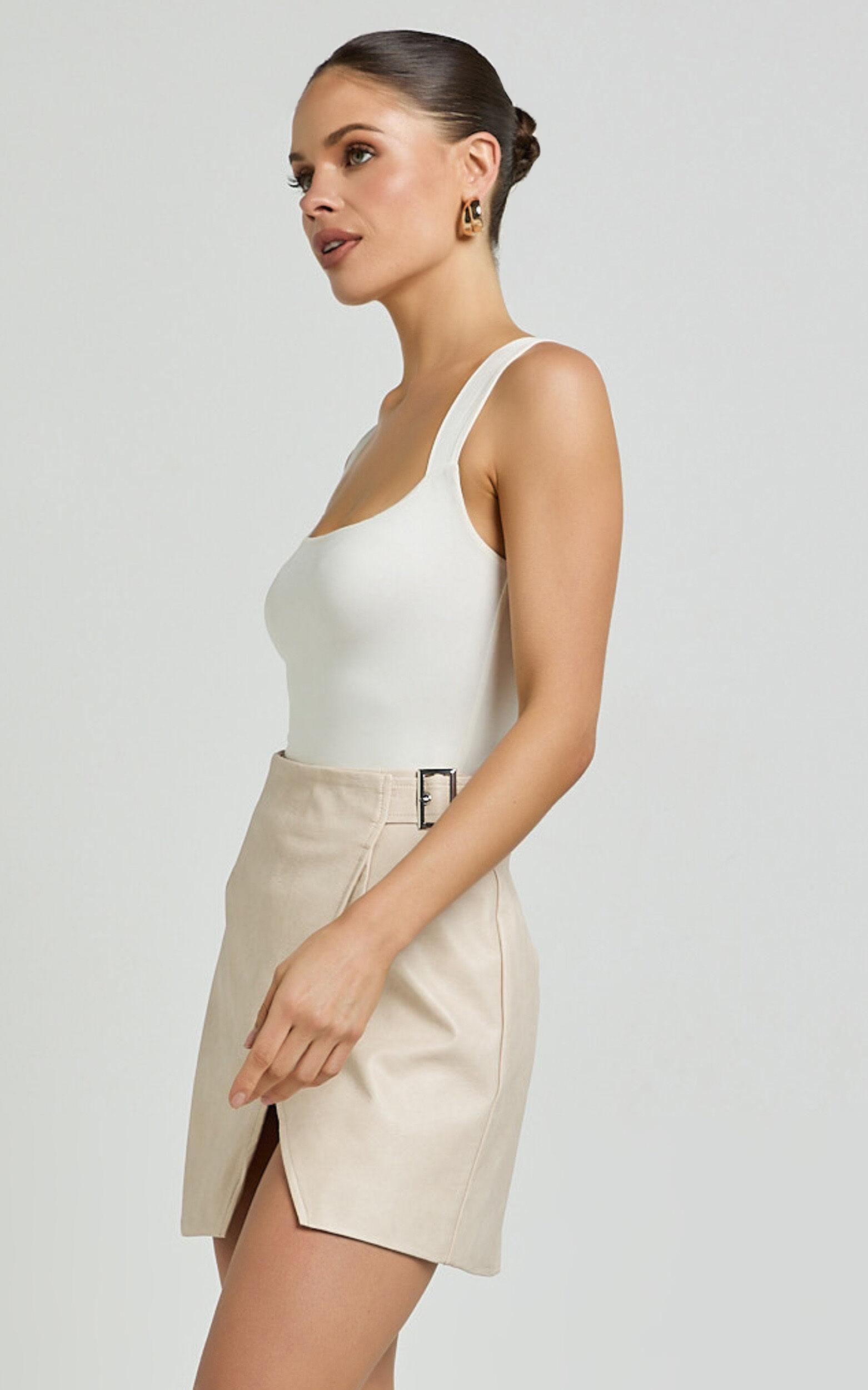 Sndys The Label - Royce Mini Skirt in Stone Product Image