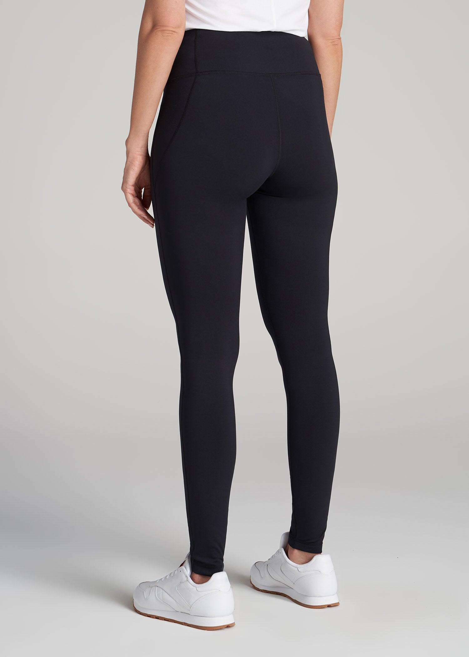 Fleece Lined Women's Tall Leggings in Black Female Product Image