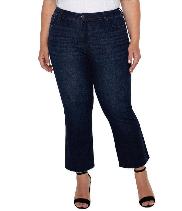 Liverpool Los Angeles Plus Size Hannah Raw Hem Flare Leg Ankle Jeans Product Image