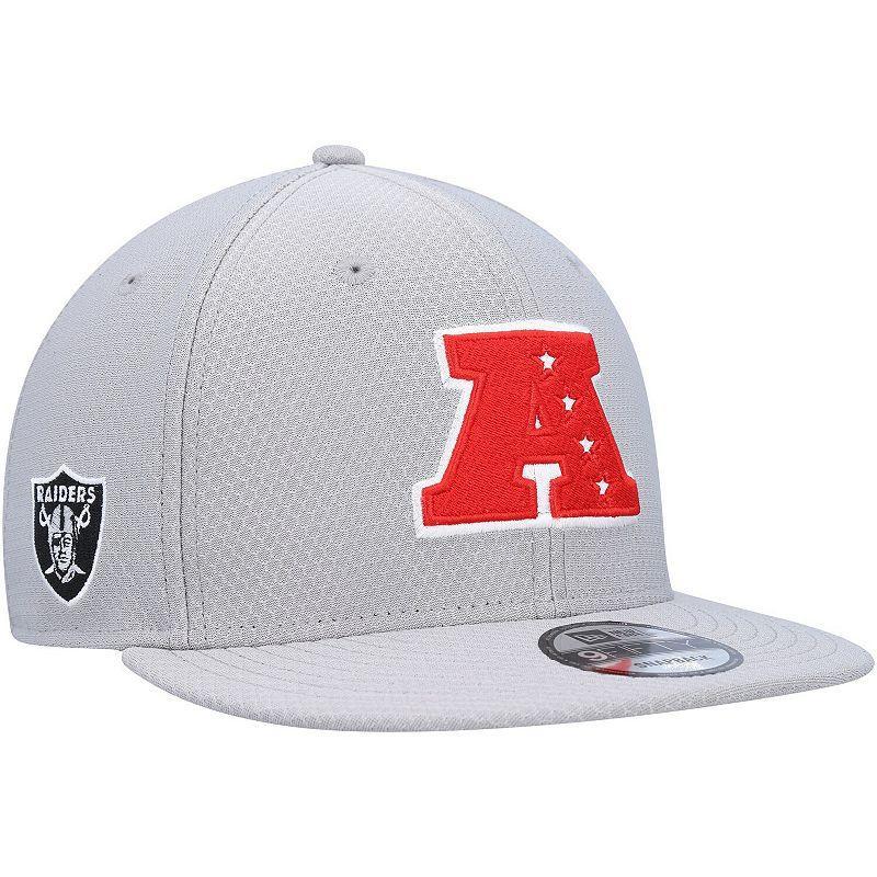 Mens New Era Gray Las Vegas Raiders 2024 Pro Bowl 9FIFTY Adjustable Snapback Hat Product Image