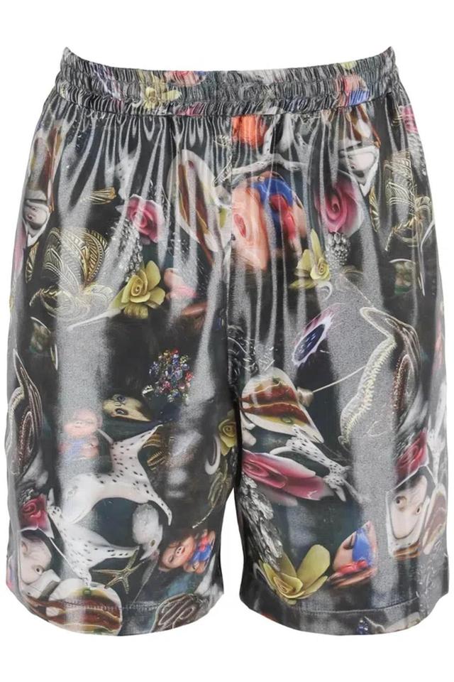 Printed Shorts In Black Multicolor Product Image