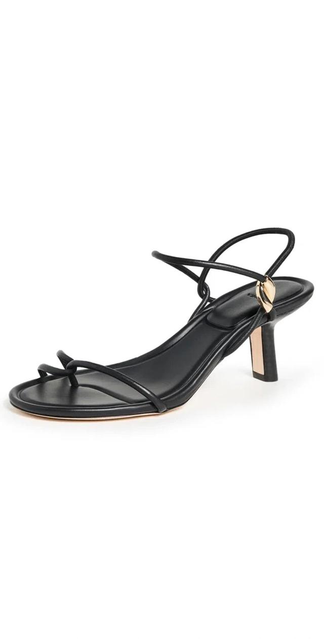 Jolie Leather Slingback Sandals In Black Product Image