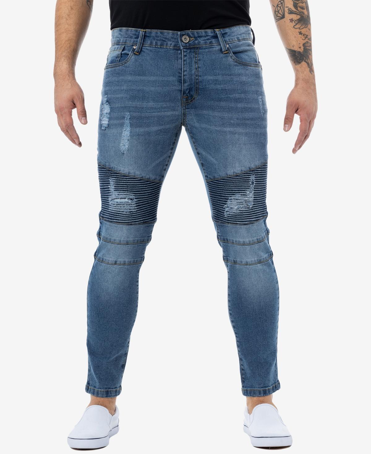 X-Ray Mens Regular Fit Moto Jeans Product Image