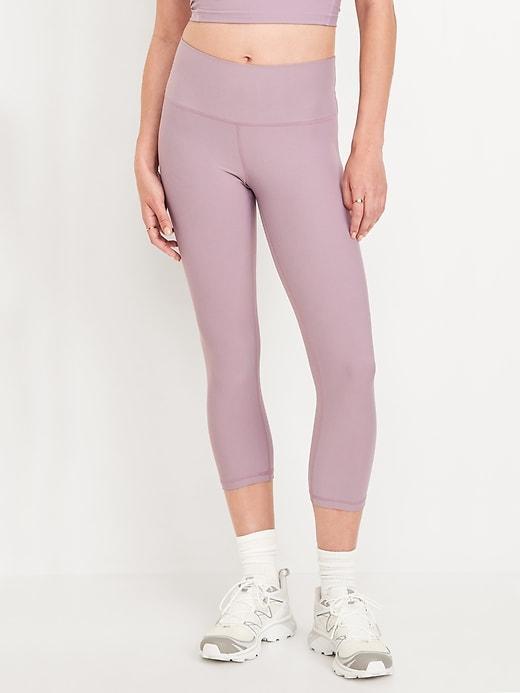 High-Waisted PowerSoft Crop Leggings Product Image