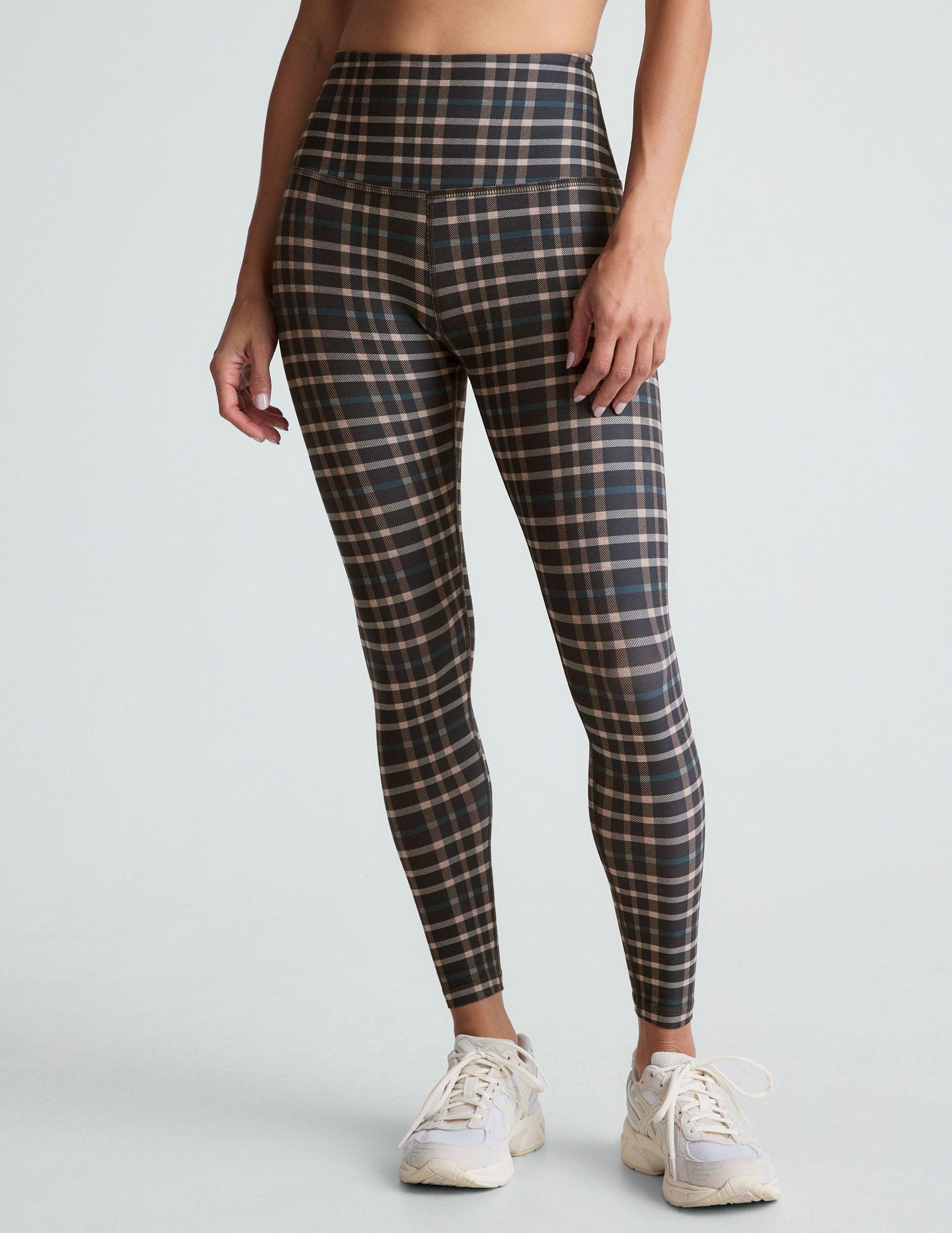 Preppy Plaid SoftMark High Waisted Midi Legging Product Image