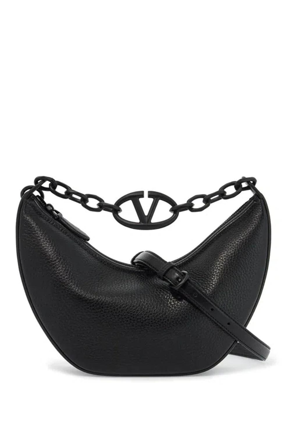 VALENTINO GARAVANI Black Vlogo Moon Mini Bag In 0no Nero Product Image