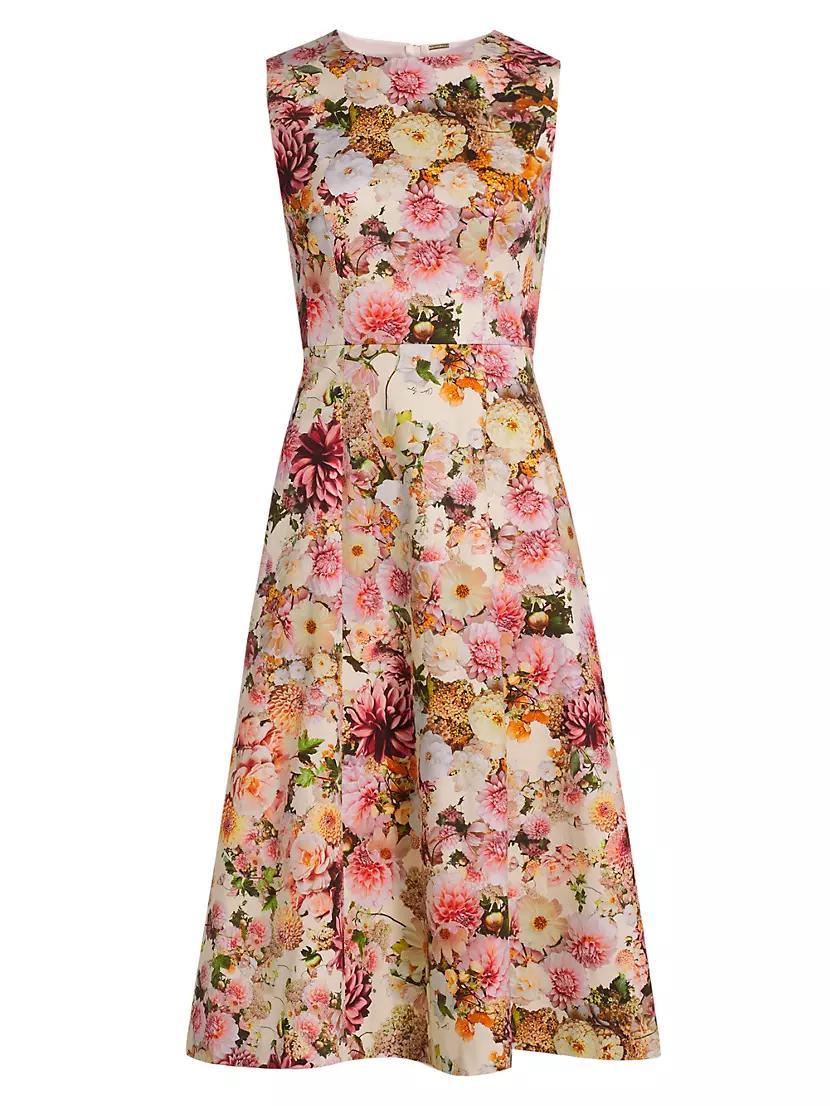 Eloise Floral Cotton-Blend Midi-Dress Product Image