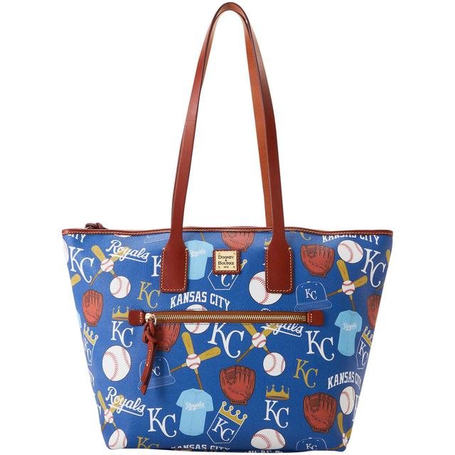 Dooney & Bourke Womens MLB Royals Coated Cotton Tote Shopping Bag in Blue Product Image