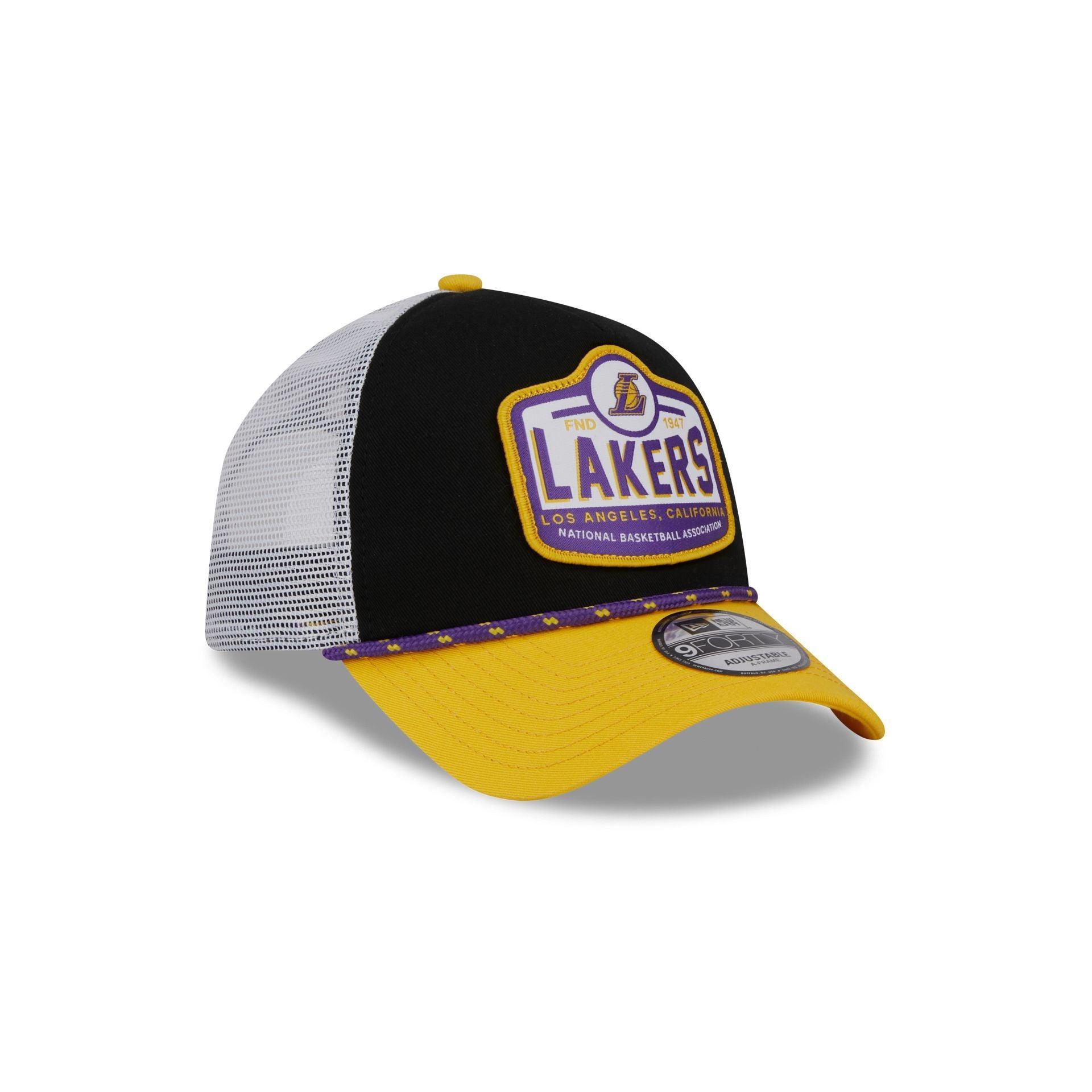 Los Angeles Lakers 2024 Rally Drive 9FORTY A-Frame Trucker Hat Male Product Image