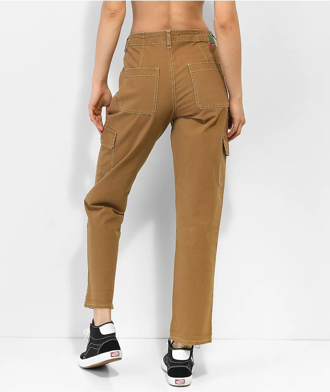 Empyre Marlo Bronze Brown Canvas Cargo Pants Product Image