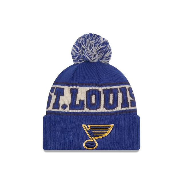 St. Louis Blues Retro Pom Knit Hat Male Product Image