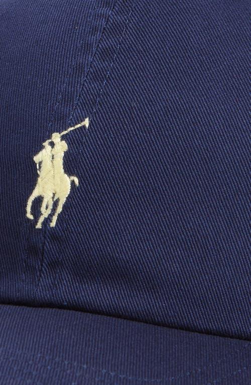 Embroidered Polo Pony Baseball Cap In Newport Navy Product Image