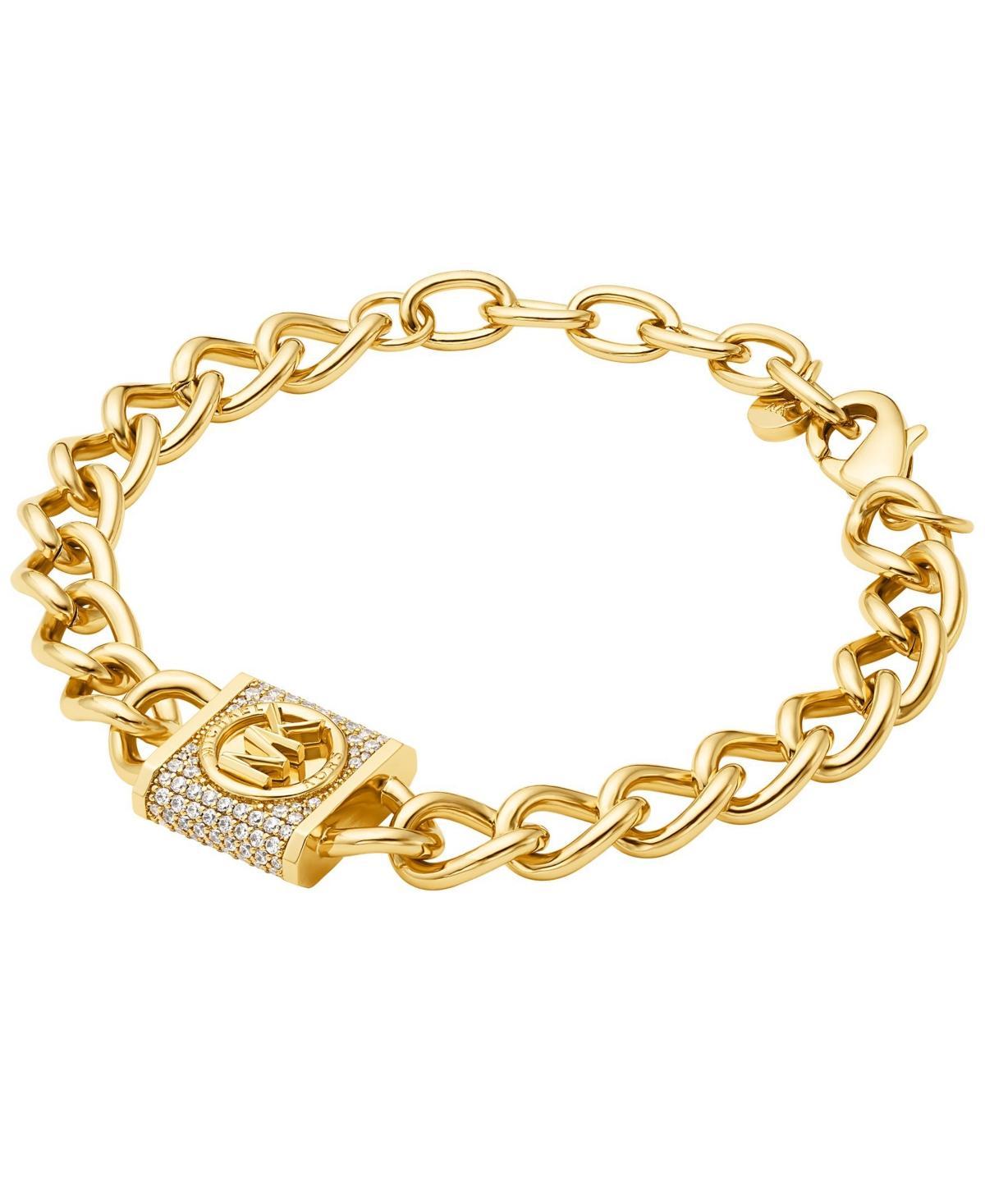 Michael Kors Cubic Zirconia Pave Lock Chain Bracelet Product Image