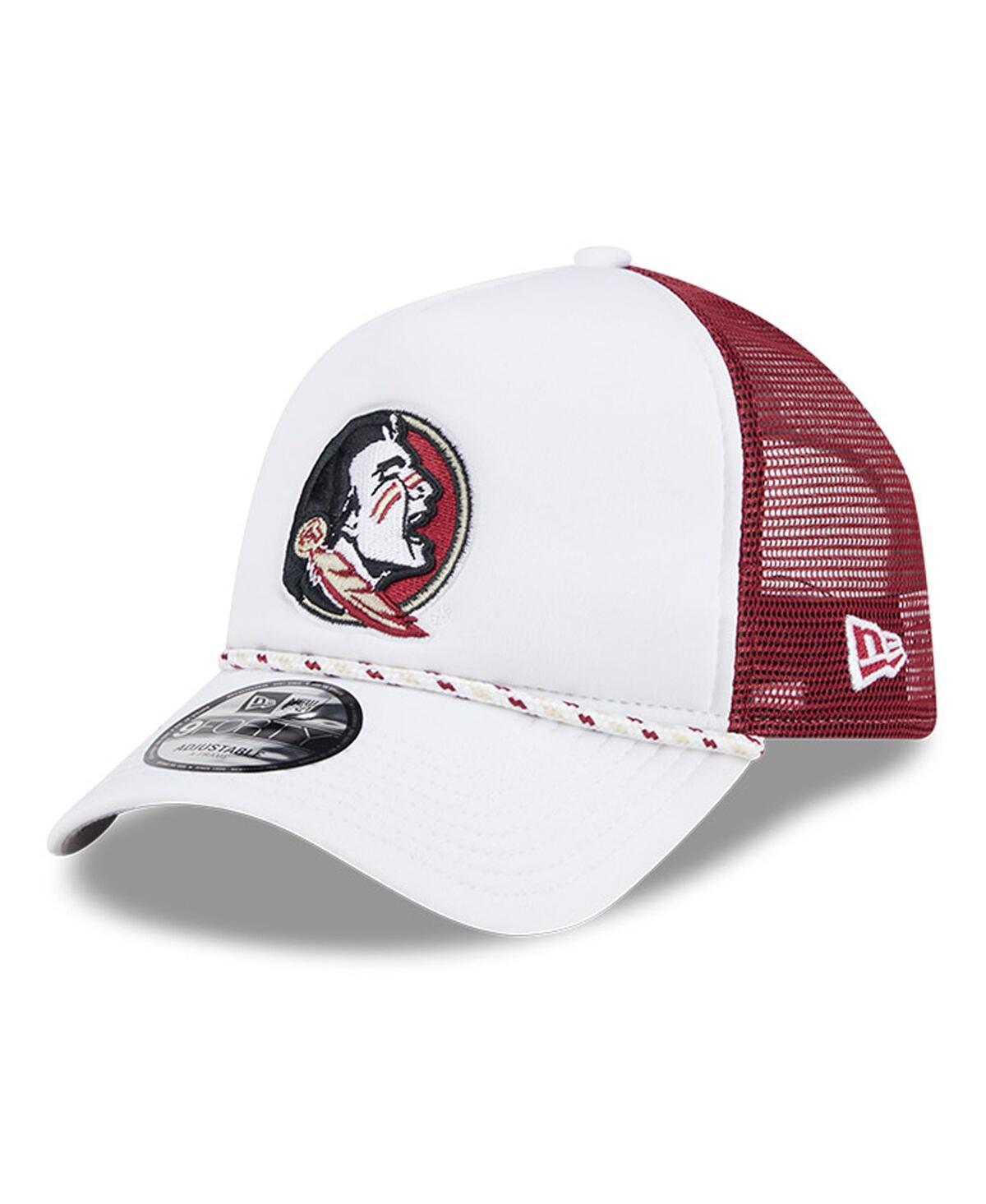 Mens New Era /Garnet Florida State Seminoles Court Sport Foam A-Frame 9FORTY Adjustable Trucker Hat Product Image