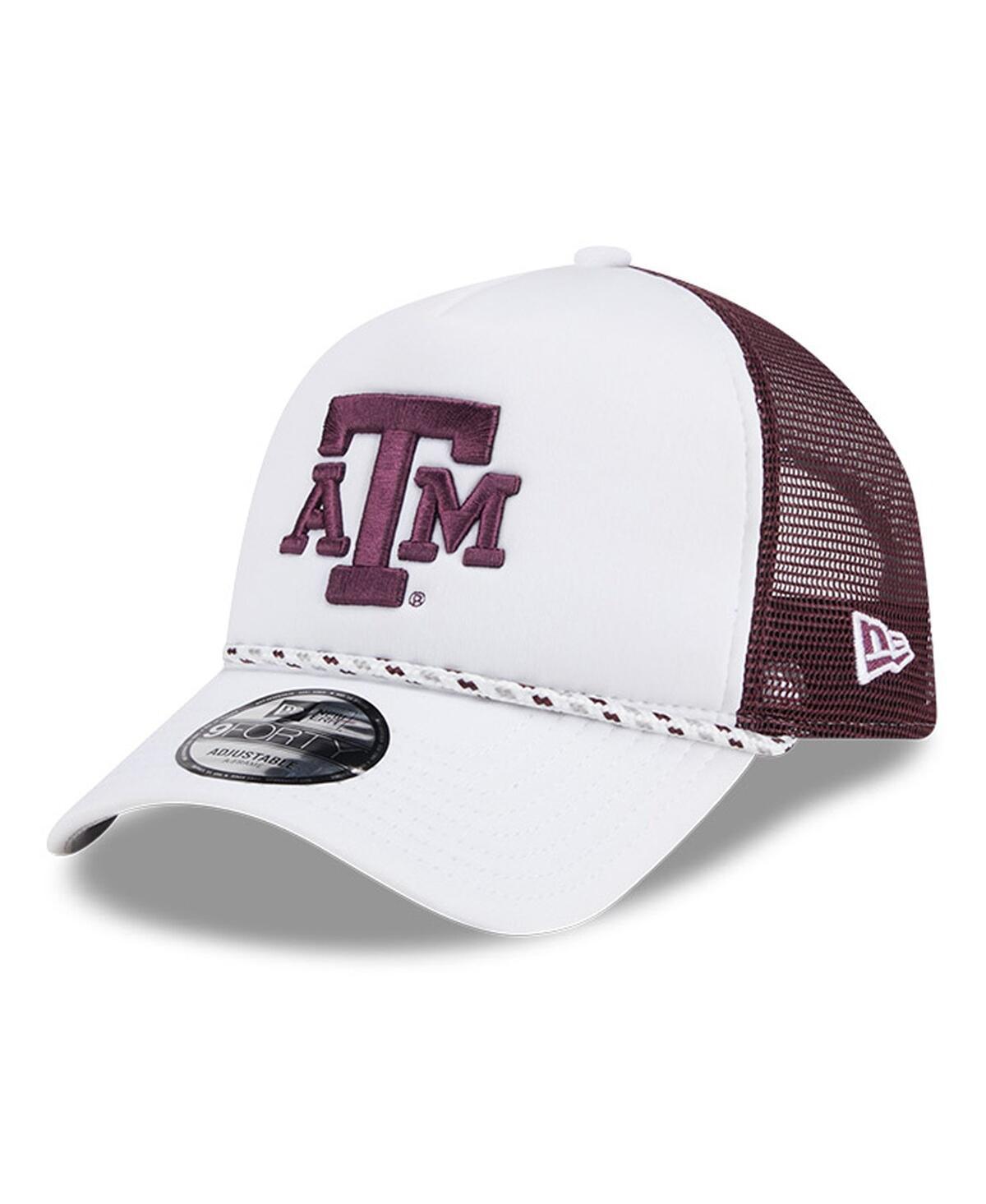 Mens New Era /Maroon Texas A&M Aggies Court Sport Foam A-Frame 9FORTY Adjustable Trucker Hat Product Image