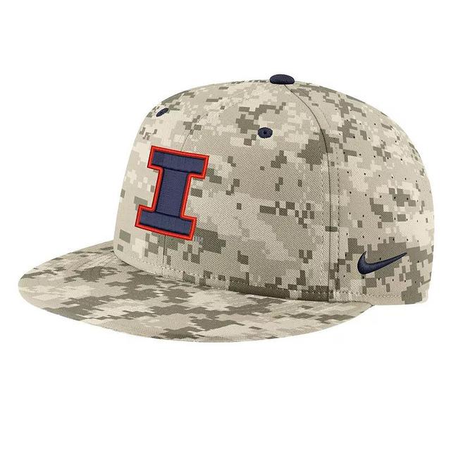 Mens Nike Camo Illinois Fighting Illini Aero True Baseball Performance Fitted Hat Product Image