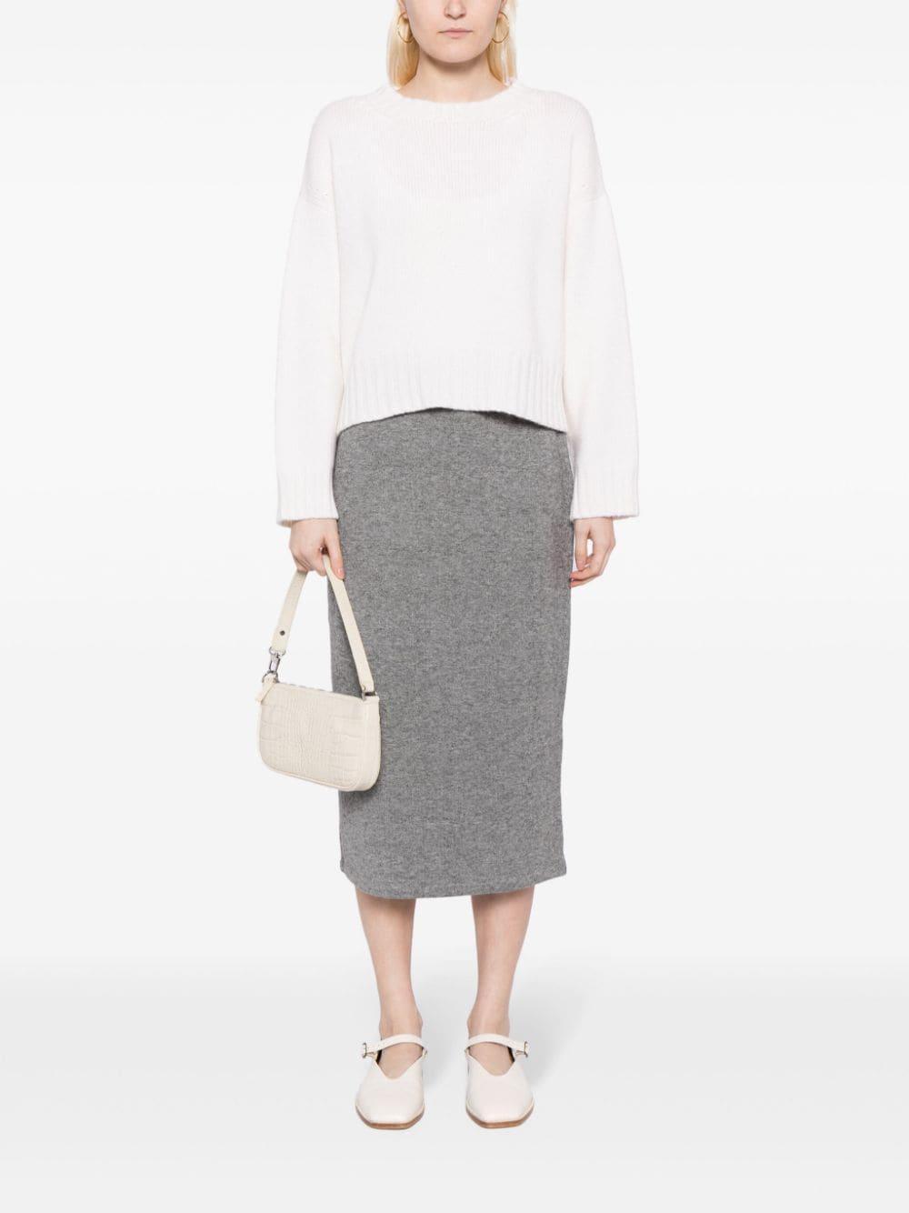 Midi Sweater Skirt In Grey Product Image