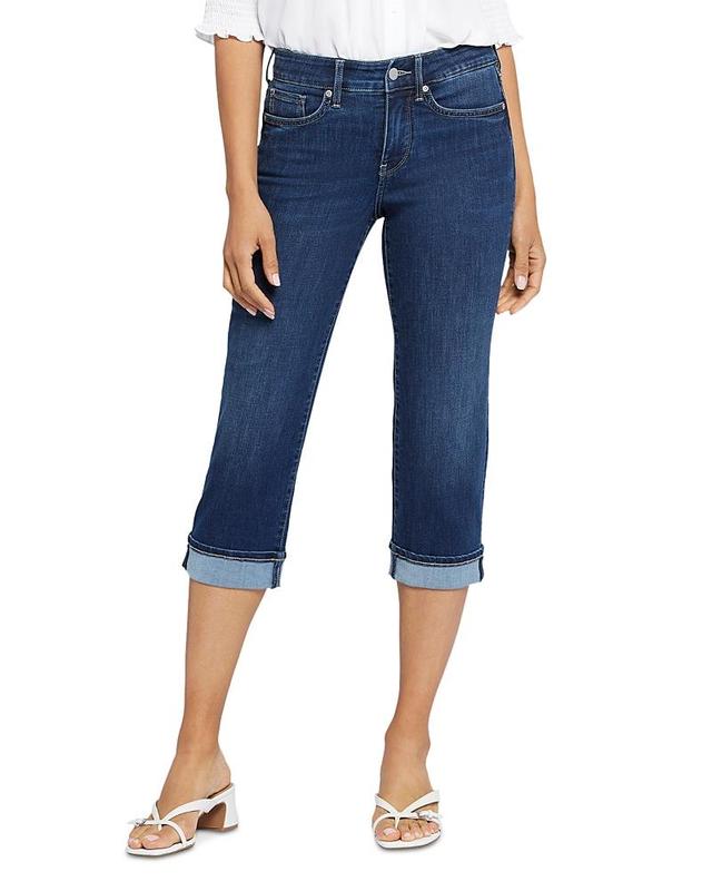 Nydj Petite Marilyn Cuffed Cropped Straight Jeans in Cambridge Product Image