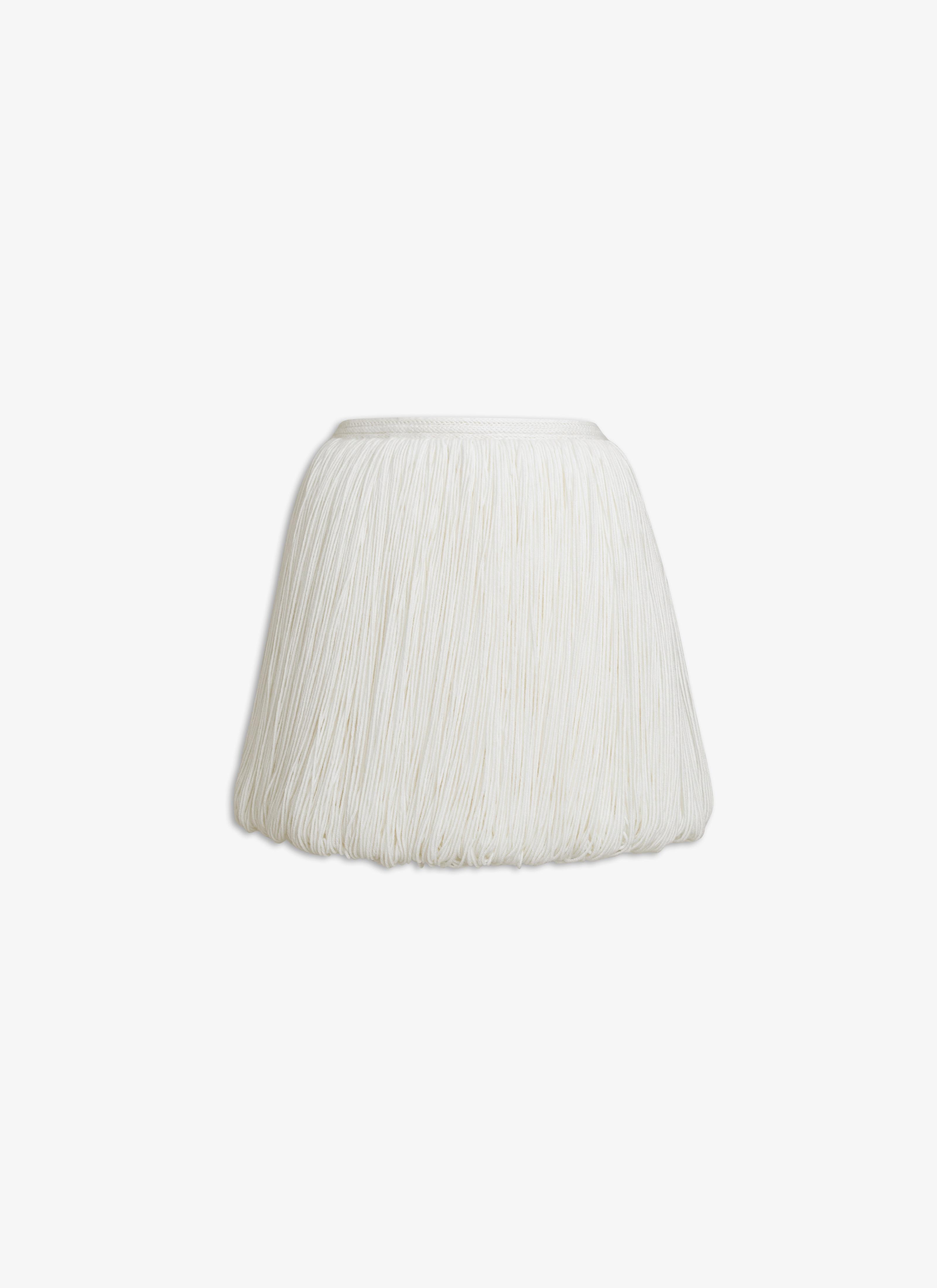 MINI SKIRT WITH KNITTED FRINGES Product Image