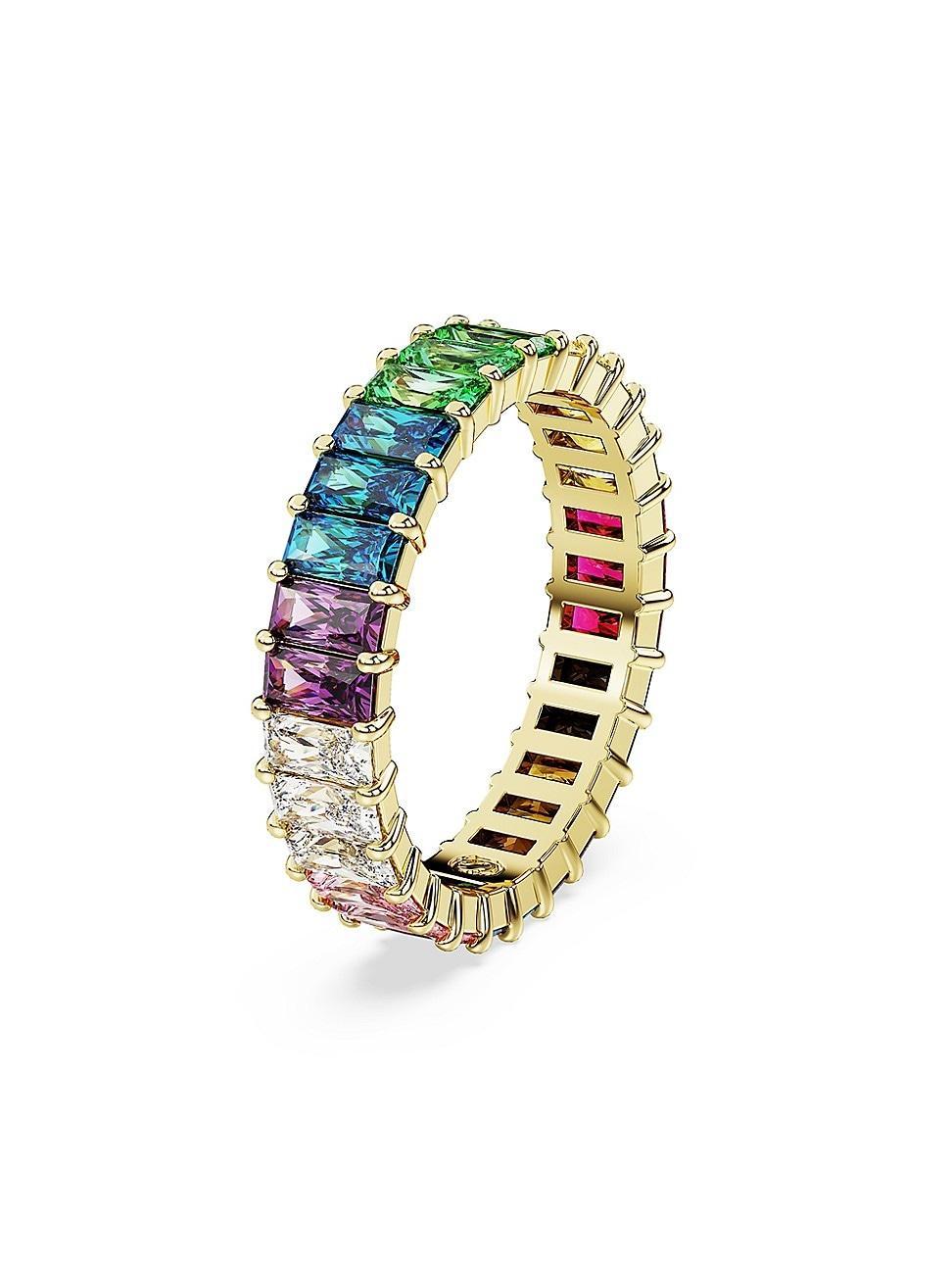 Womens Capsule Pride Matrix Goldtone & Swarovski Crystal Eternity Band Product Image