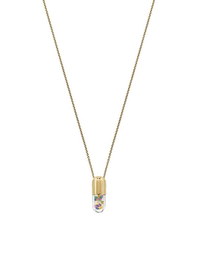 Womens Mini Elixir Of Joy 14K Gold, Diamond & Multi-Gemstone Pendant Necklace Product Image