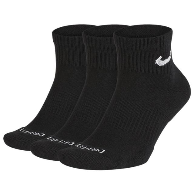 Dri-fit Cushion Quarter Socks 3-pack In Black/white Product Image