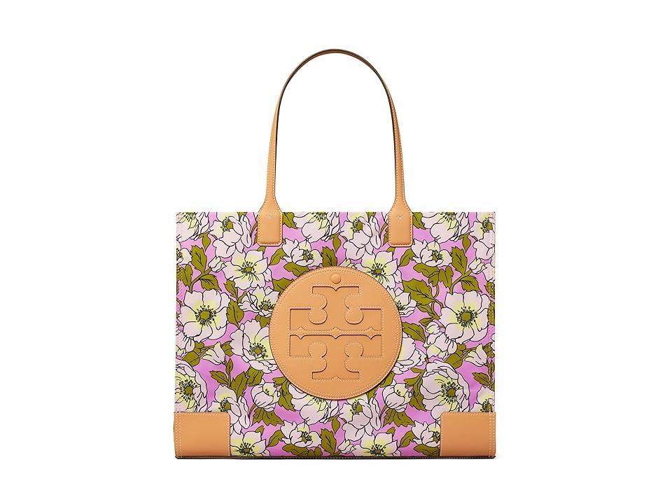 Tory Burch Ella Nylon Floral Tote (Aster Pink Flower) Handbags Product Image