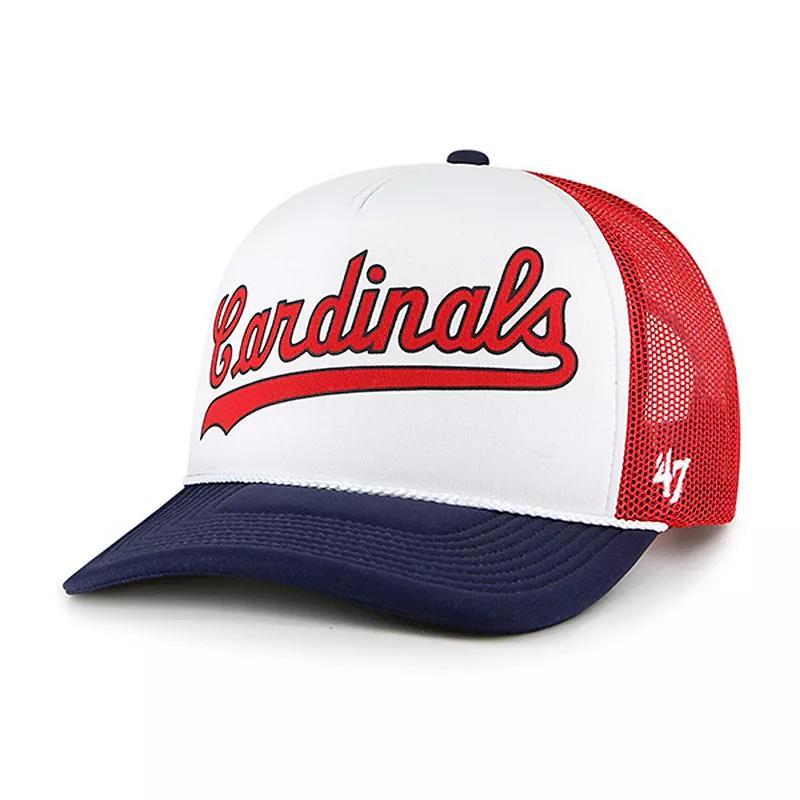 Mens 47 St. Louis Cardinals Foam Front Script Trucker Snapback Hat Product Image