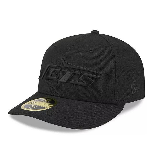 Mens New Era Black New York Jets Black Low Profile 59FIFTY Fitted Hat Product Image