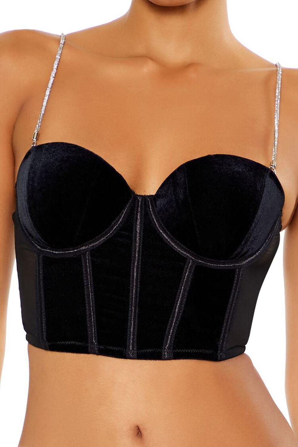 Velvet Lingerie Cropped Cami | Forever 21 Product Image