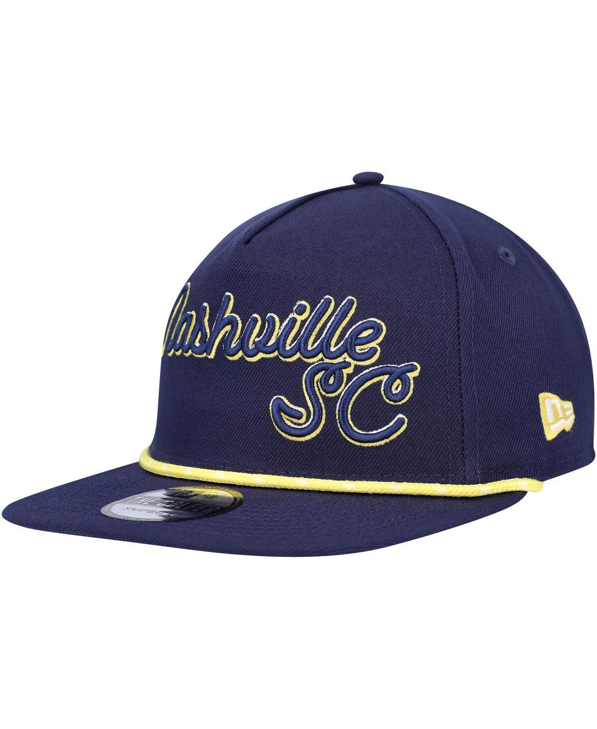 Mens New Era Navy Nashville SC Script Golfer Adjustable Hat, Mls Blue Product Image