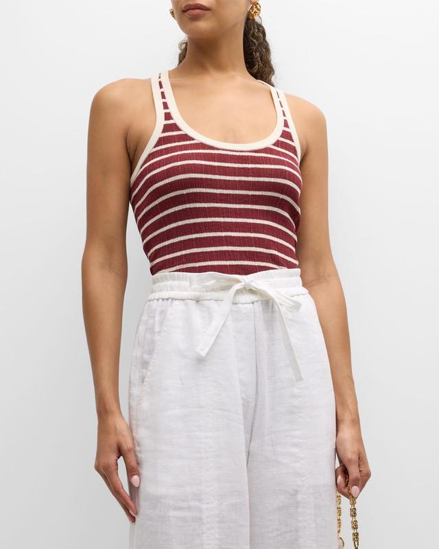 Iris Striped Scoop-Neck Tank Top Product Image