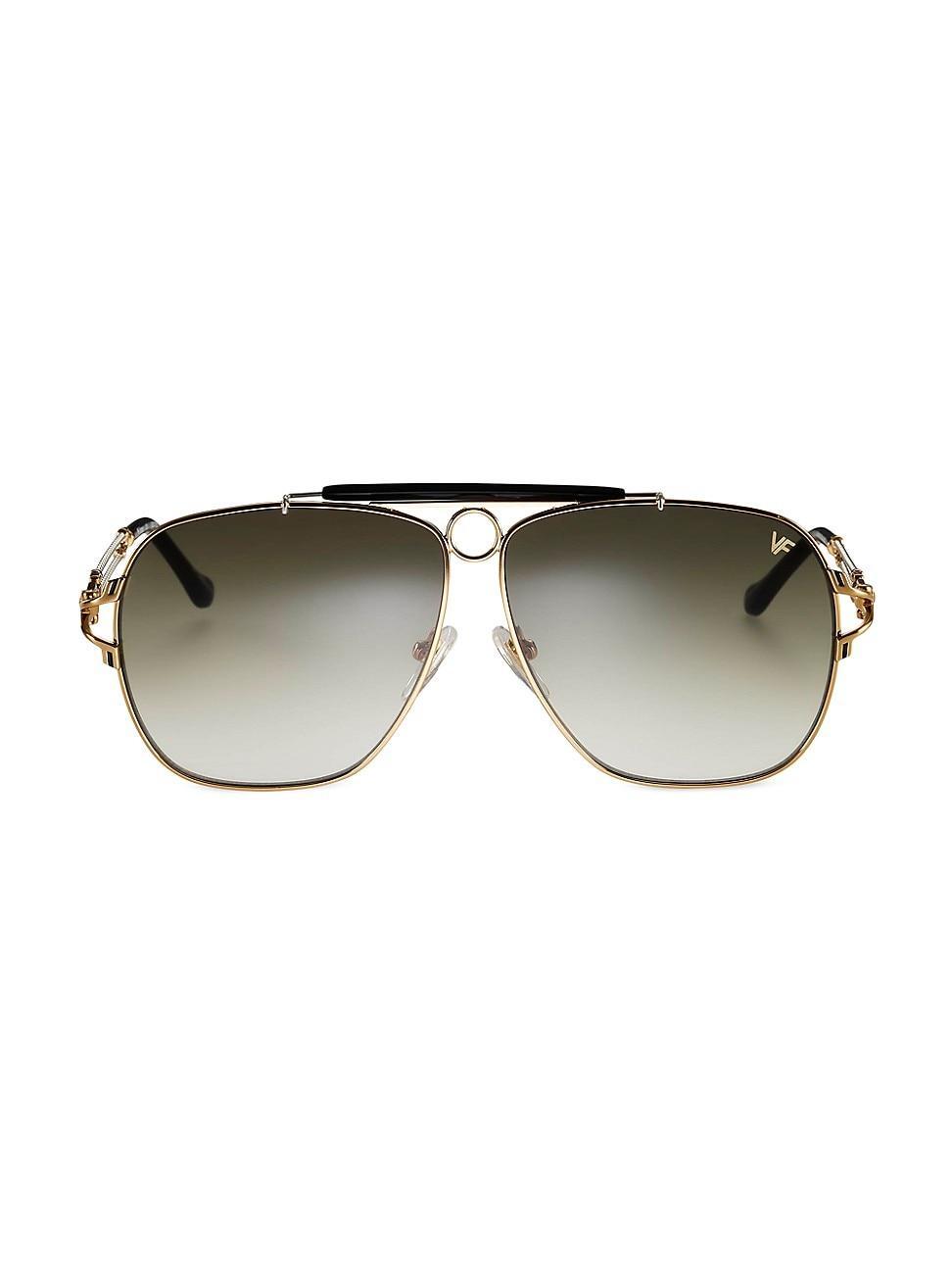 Mens Sniper 54MM 24K-Gold-Plated Metal Sunglasses Product Image