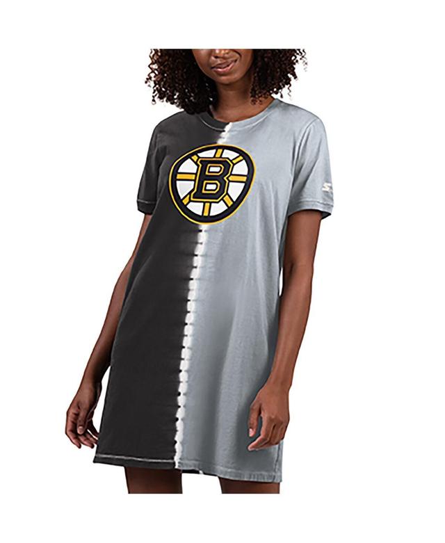 Womens Starter Black Boston Bruins Ace Tie-Dye Sneaker Dress Product Image