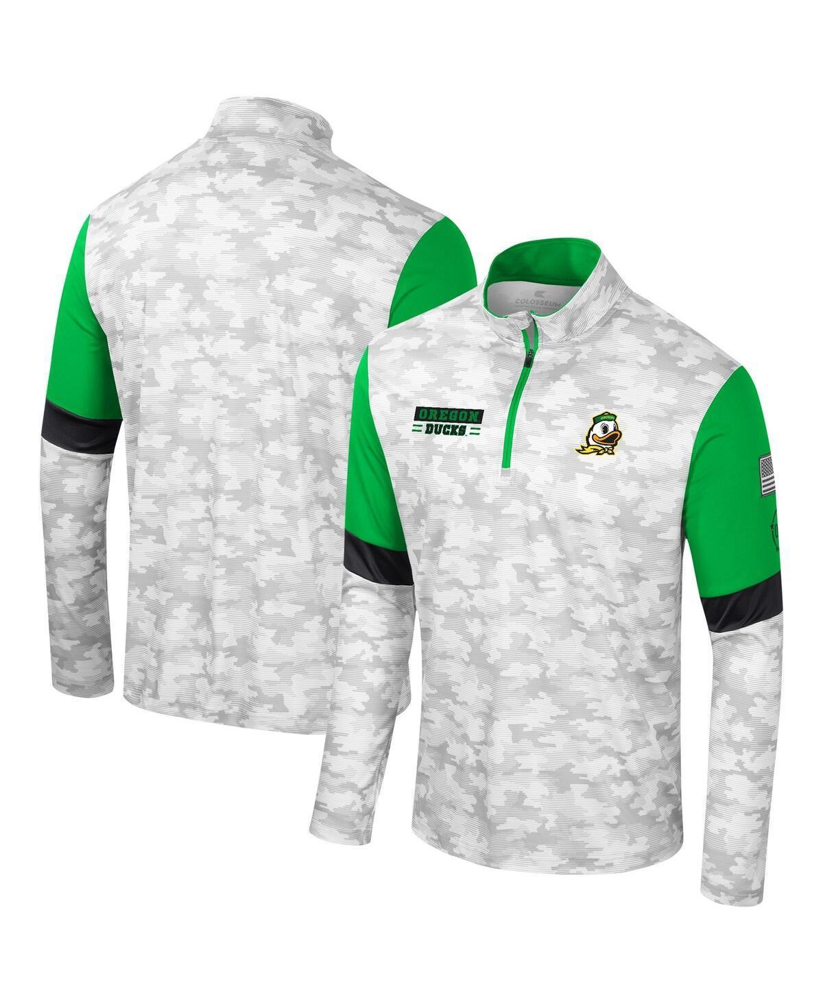 Mens Colosseum Camo Oregon Ducks Oht Military-Inspired Appreciation Tomahawk Quarter-Zip Windshirt Product Image