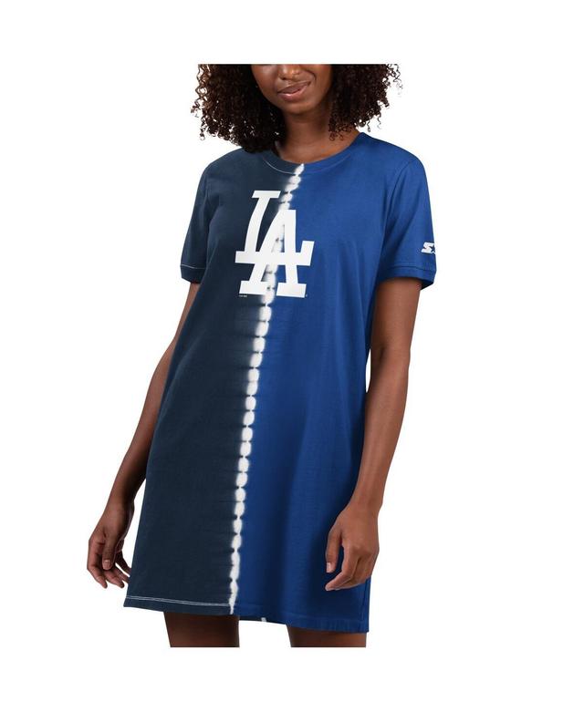 Womens Starter /Royal Los Angeles Dodgers Ace Tie-Dye Sneaker Dress Blue Product Image