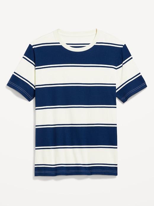 Crew-Neck Striped T-Shirt Product Image