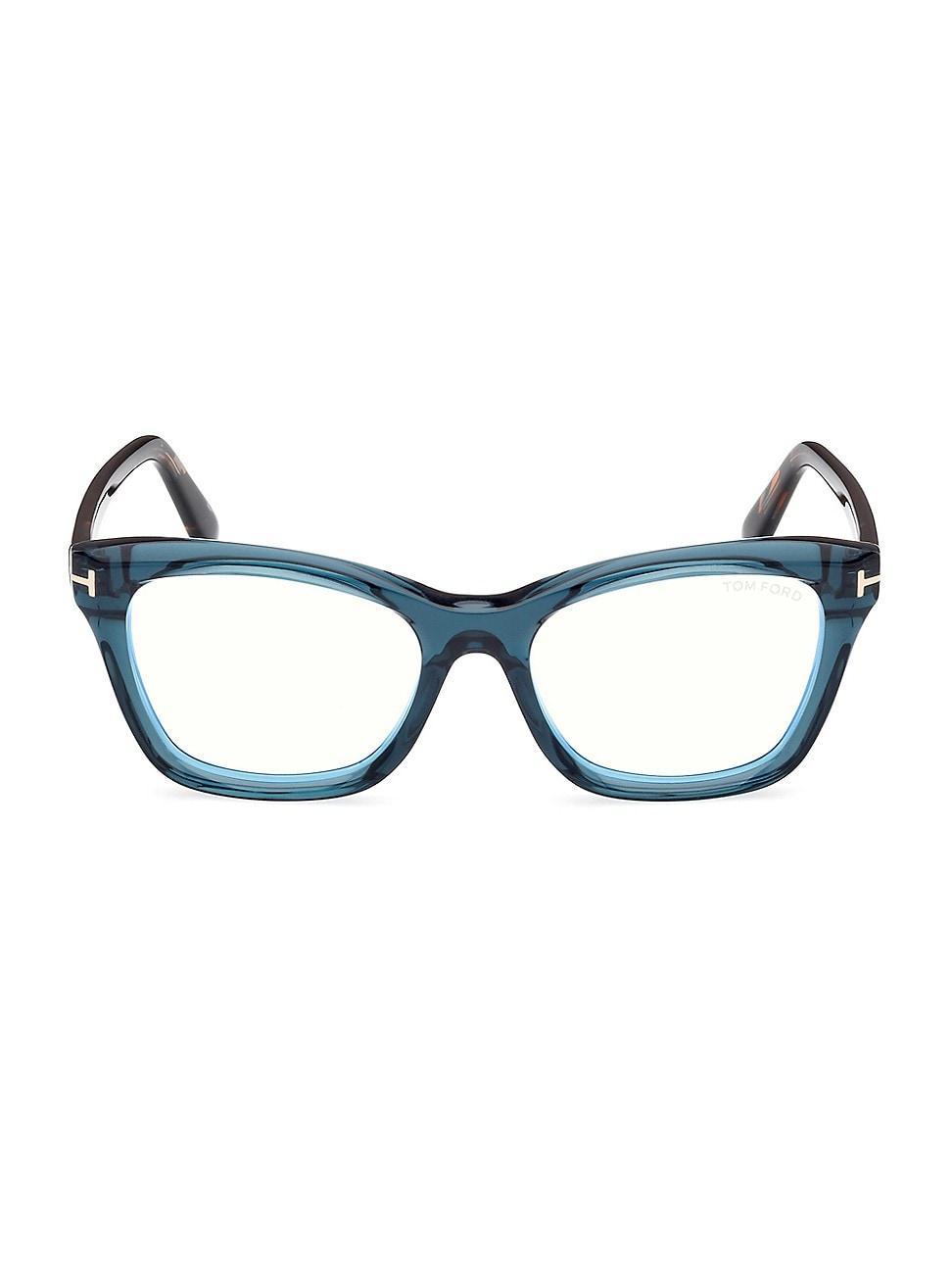 Womens 53MM Rectangular Eyeglasses Product Image