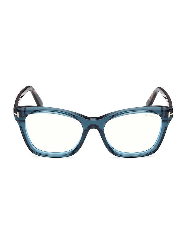 Womens 53MM Rectangular Eyeglasses Product Image