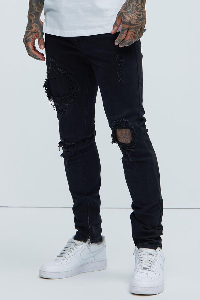 Point Of View Skinny Jeans - Black Product Image