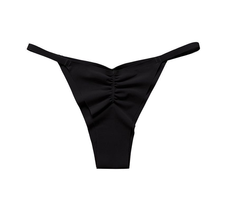 Plain Ruched Seamless Thongs Product Image