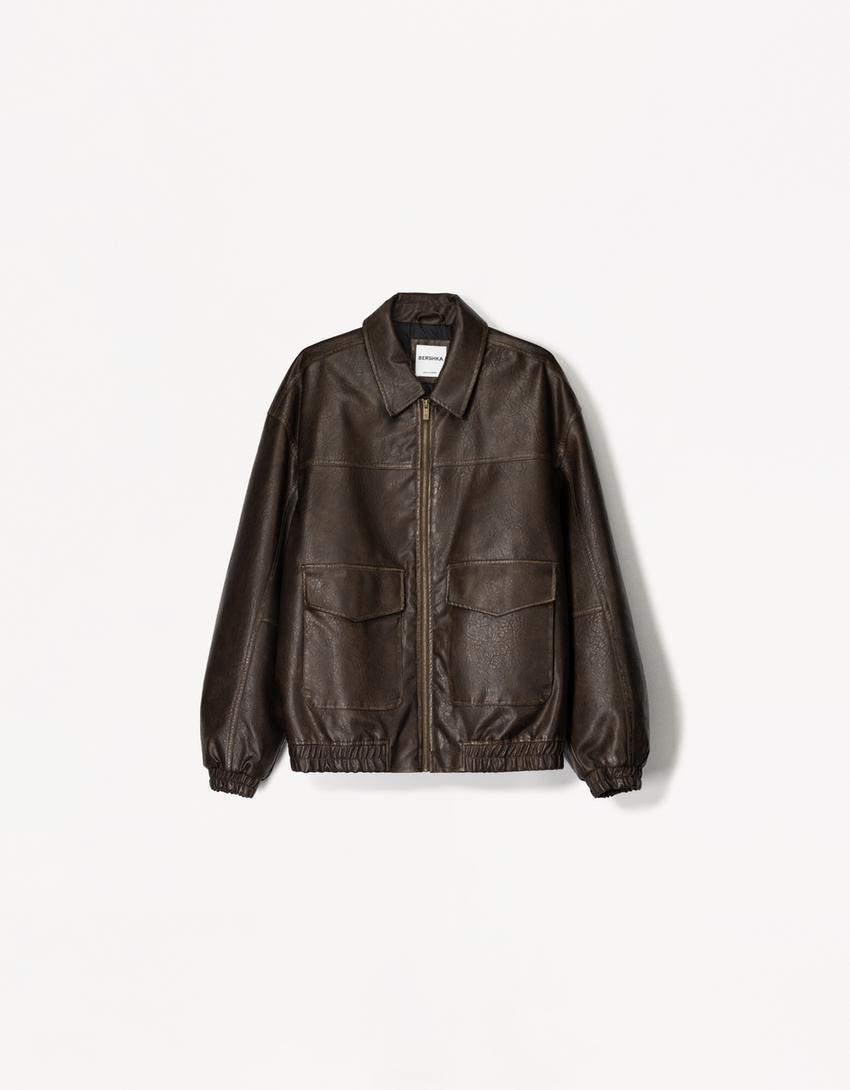 Leather effect jacket Product Image