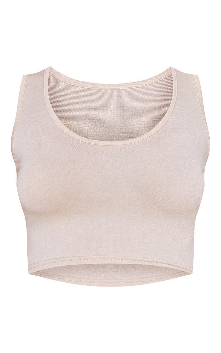 Stone Basic Scoop Neck Crop Top Product Image