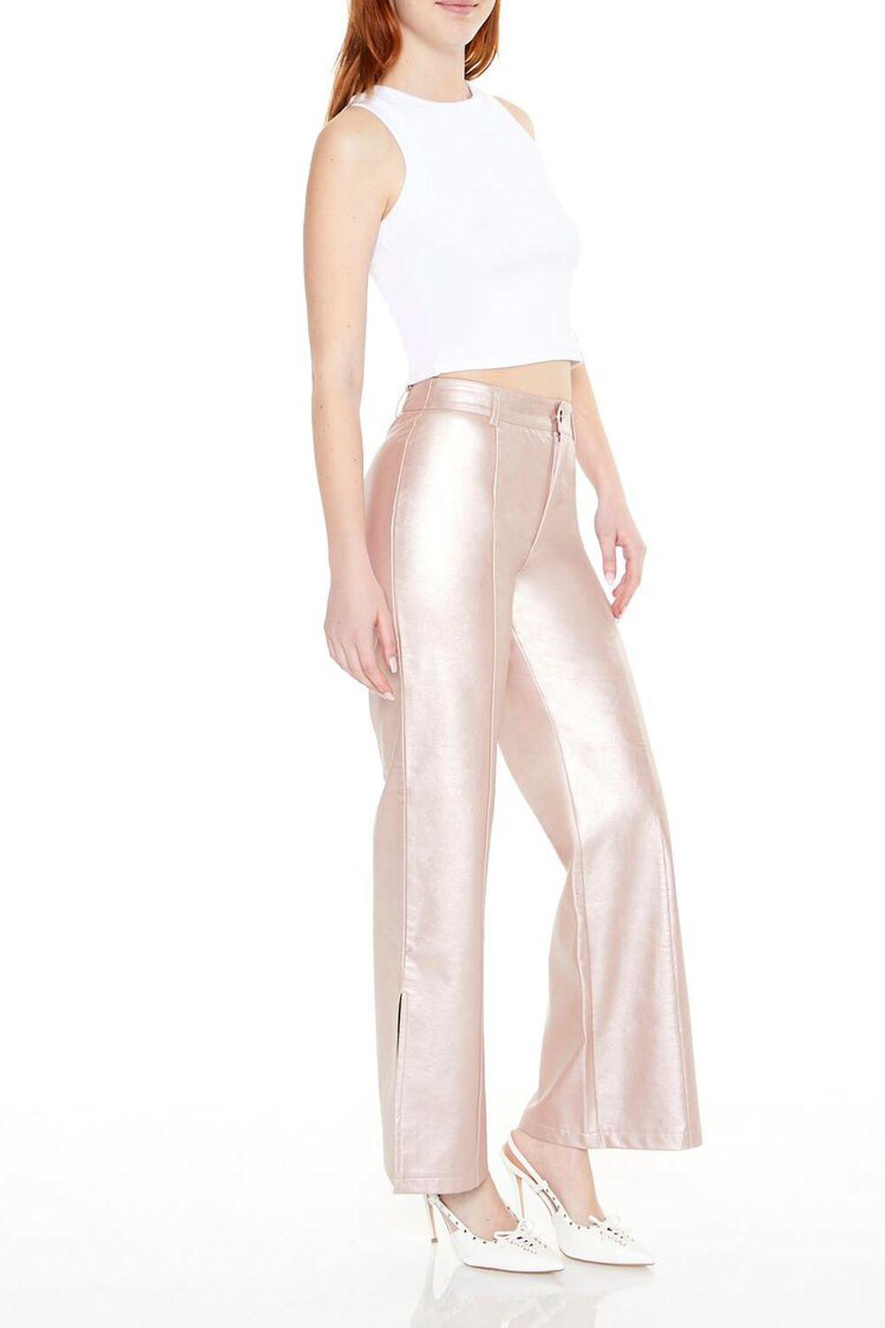 Metallic Wide-Leg Pants | Forever 21 Product Image