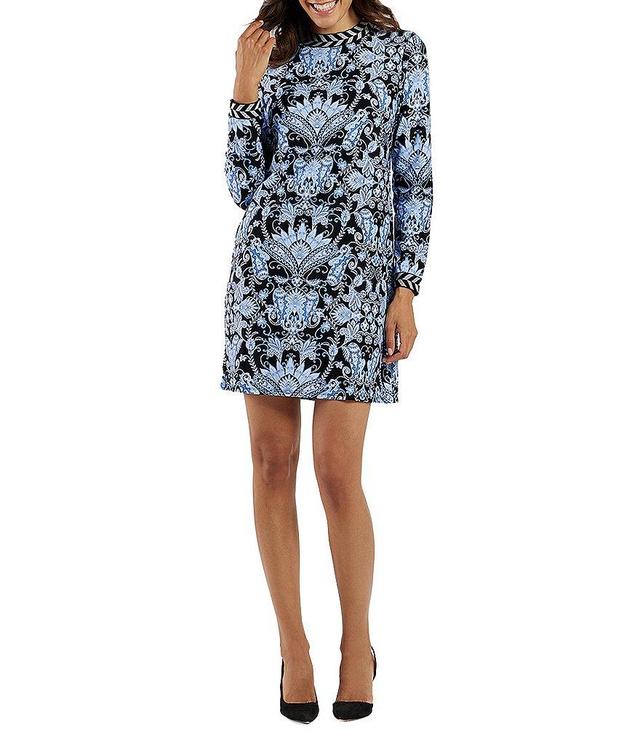 Jude Connally Cameron Jude Cloth Printed Crew Neck Long Sleeve Dress Product Image